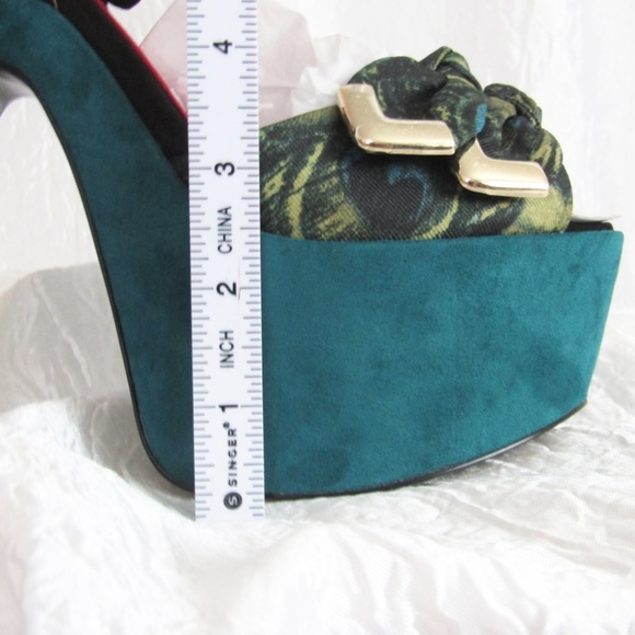 New Peacock Blue Circus by Sam Edleman Jenny Platform heels 7 - Picture 4 of 7